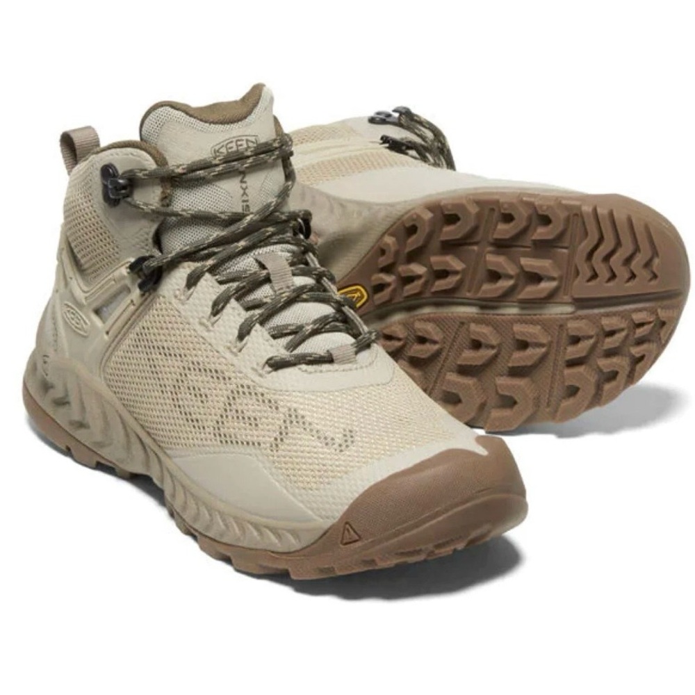 Keen NXIS Mid WP Women’s Plaza Taupe Brindle NWOB sz 8.5